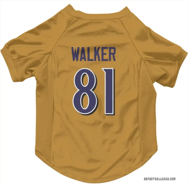 Devontez Walker Gold Baltimore Ravens Cat & Dog Pet Jersey