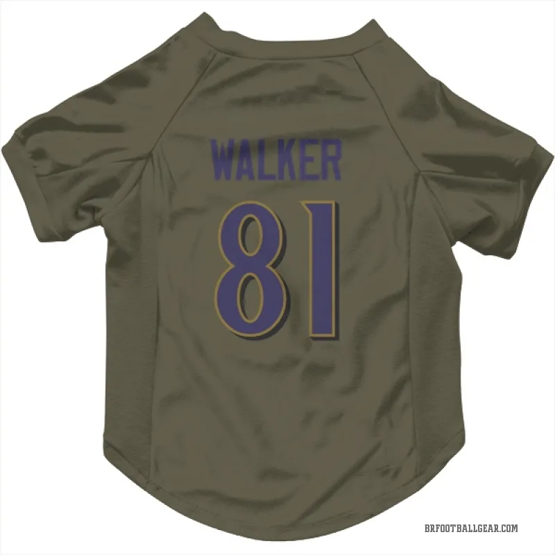 Devontez Walker Olive Baltimore Ravens Cat & Dog Pet Jersey