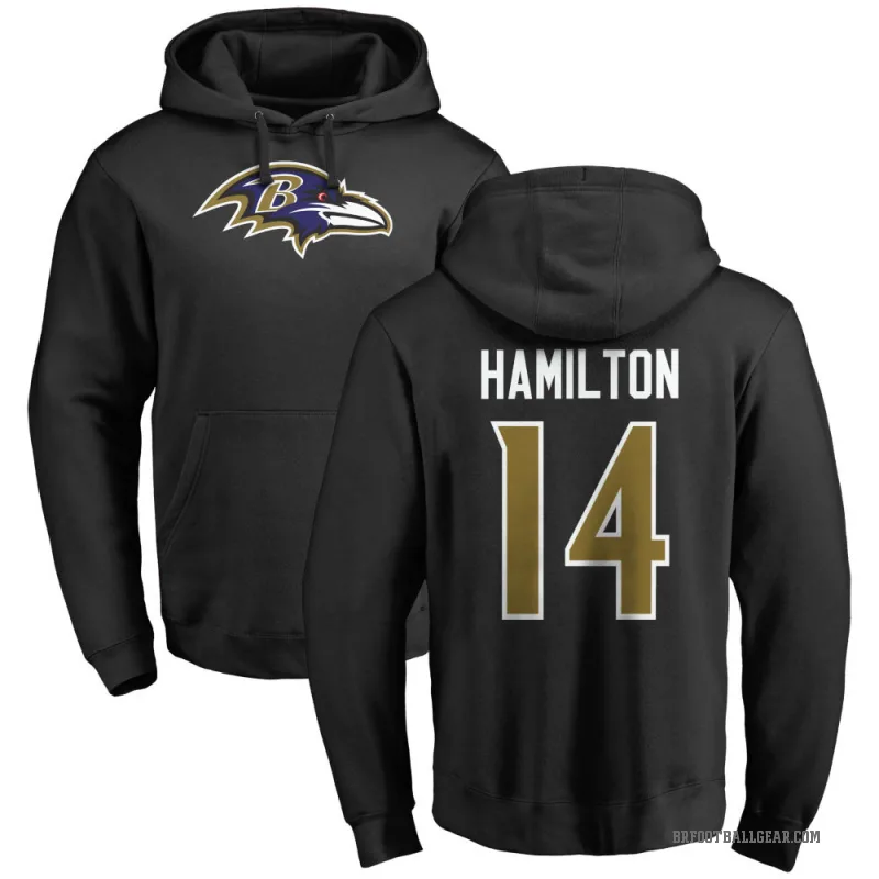 Kyle Hamilton Men's Black Baltimore Ravens Pro Line Logo Pullover Hoodie