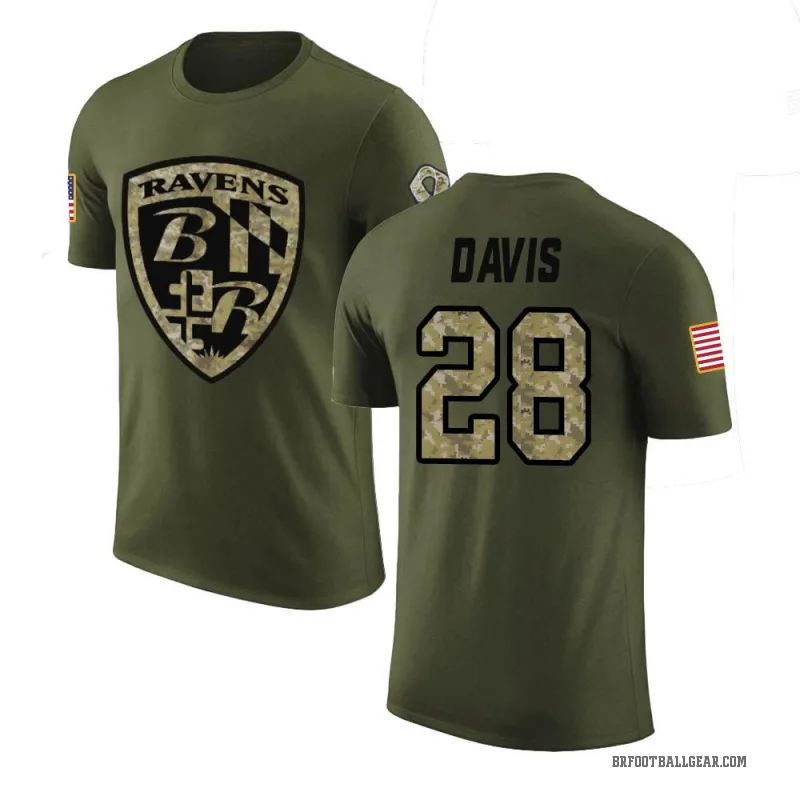 Mike Davis Men's Olive Baltimore Ravens Salute to Service T-Shirt