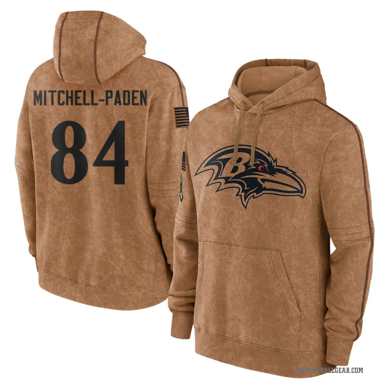 Zaire Mitchell-Paden Men's Brown Baltimore Ravens 2023 Salute To Service Club Pullover Hoodie